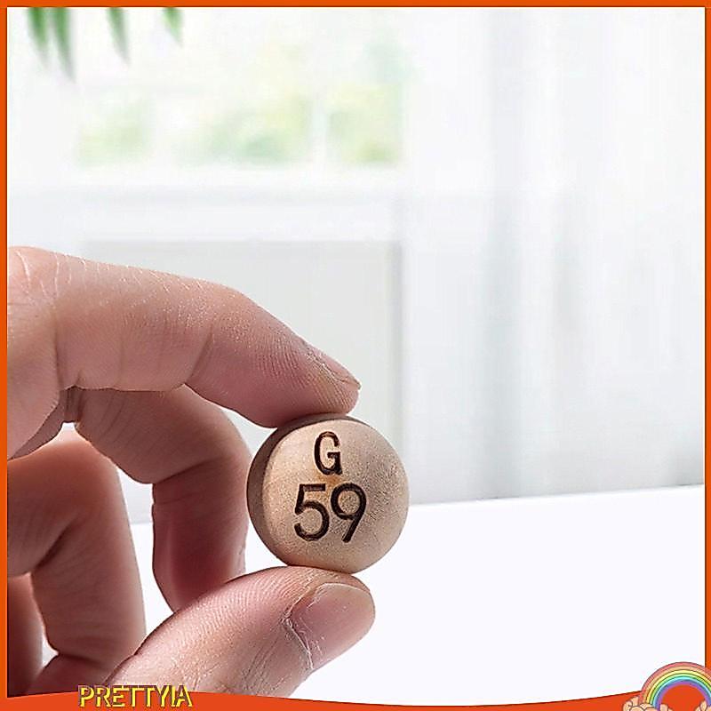 [สวย] ลูกบอลเกมบิงโกไม้75xสนุกอ่านง่ายสําหรับความบันเทิงกลุ่มขนาดใหญ่