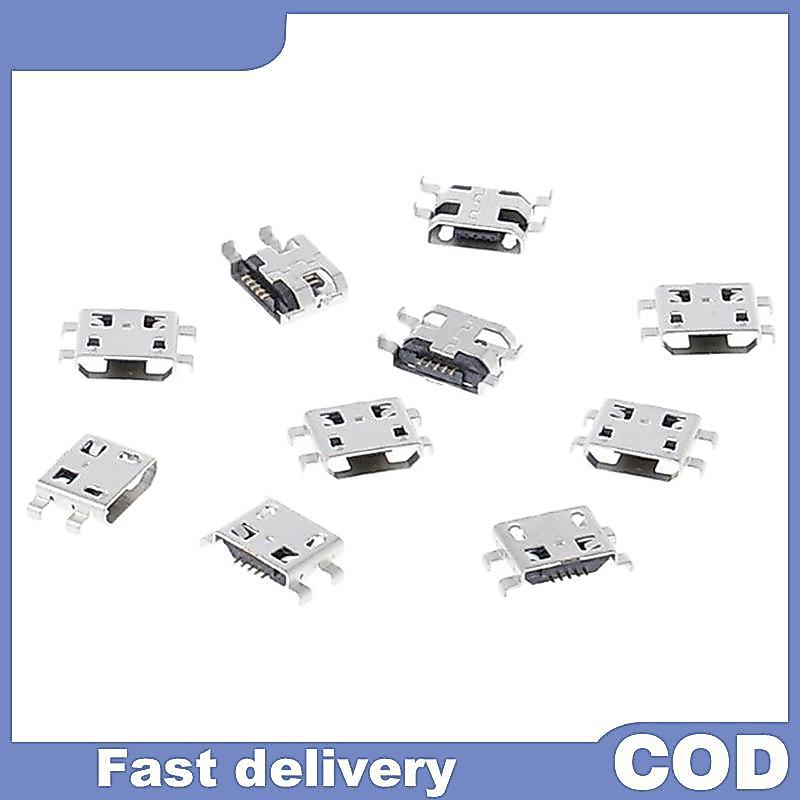 10ชิ้น Type B Micro USB 5 PIN ชาร์จหญิงแจ็คตัวเชื่อมต่อช่องเสียบพอร์ต