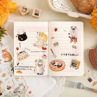 Journamm 4 แผ่น Journaling สติกเกอร์ Junk Journal อุปกรณ์หัตถกรรม Planner Collage การ์ดอัลบั้มสมุดภาพสติกเกอร์