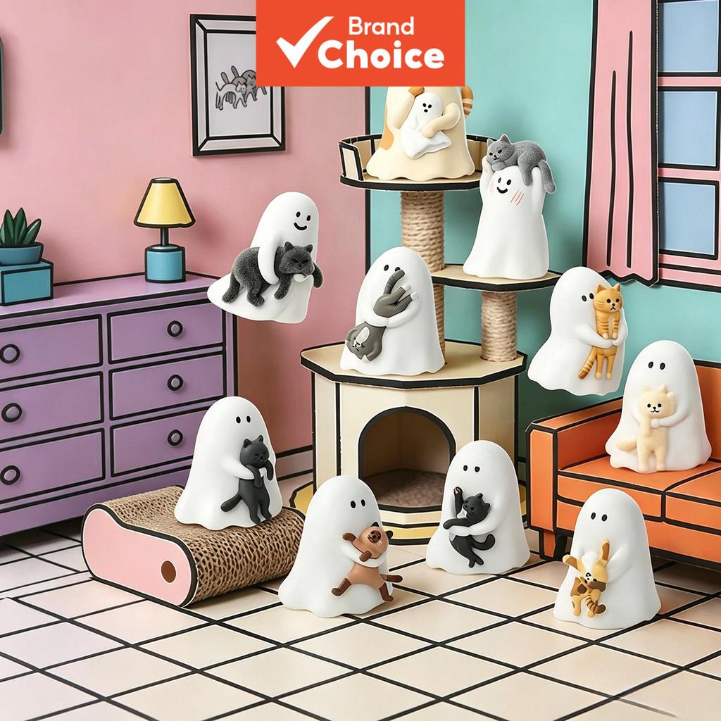52TOYS ของเล่นฟิกเกอร์แมวลิขสิทธิ์แท้ Ghosty Hug My Cat แบบสุ่มในกล่องสุดเซอร์ไพรส์ น่ารัก เหมาะเป็นของขวัญสะสม