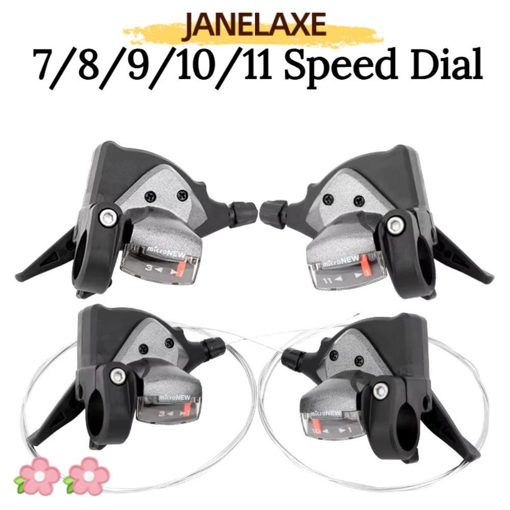 JANELAXE932JN จักรยานเสือภูเขา Shifter, 7/8/9/10/11 ความเร็ว Universal จักรยาน Levers Shifter, จักรยานอะไหล่ซ้ายขวา Thumb Gear Shifter สําหรับ 52T Cassette
