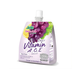 เจเล่ บิวตี้ เครื่องดื่มเยลลี่วิตามินเอซีอีองุ่น Jele Vit A C E Grape 140g.
