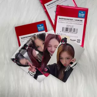 การ์ดสุ่มคอลเลกชัน Babymonster x Kuromi ใหม่เอี่ยม ยังไม่ได้เปิด
