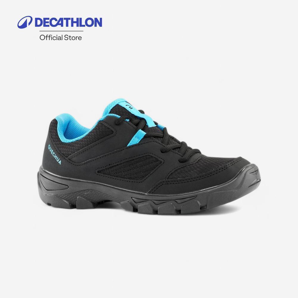 Decathlon Children'S Lace-Up Hiking Boots - Nh100 รองเท้าเดินป่าแบบผูกเชือกสำหรับเด็ก รุ่น Nh100 ขนาด 35-38 - Black