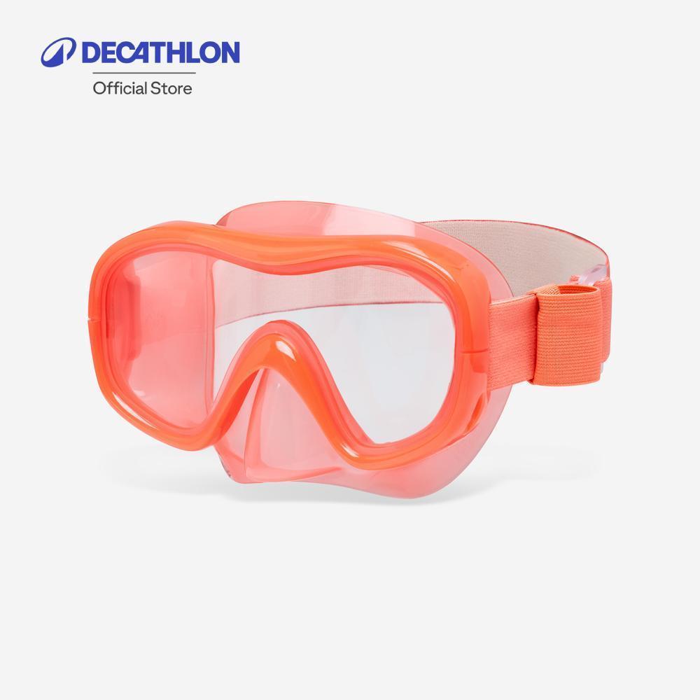 Decathlon Diving Anti-Fog Mask หน้ากากดำน้ำกันฝ้ารุ่น 100 Mono Comfort - Beige/Orange