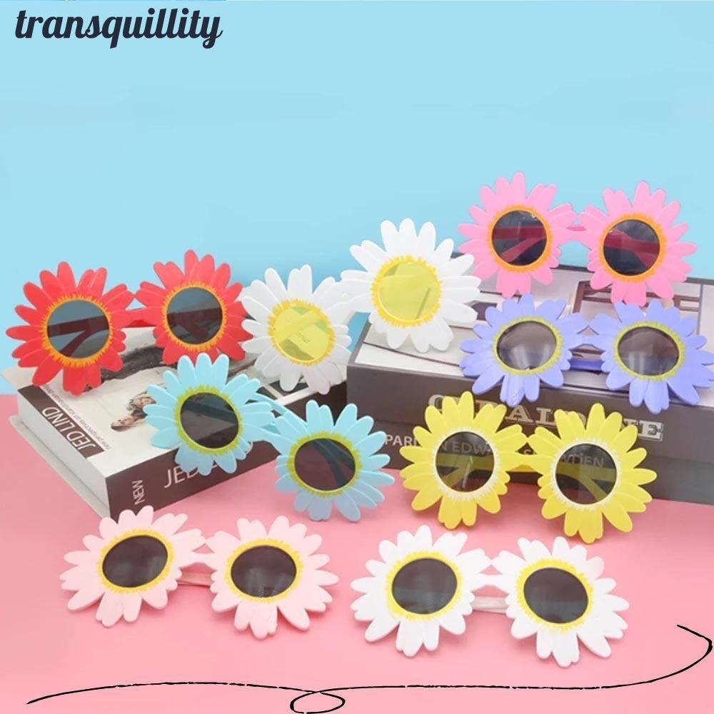 TRANSQUILLITY ดอกไม้แว่นตา, Photograph Props แว่นตา Sun ดอกไม้รูปร่าง Daisy Shades, Party Supplies กรอบขนาดใหญ่แว่นตาตลก