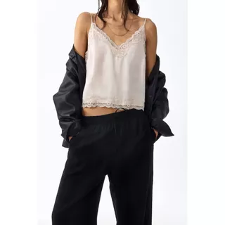 H&M(เอชแอนด์เอ็ม) กางเกงผ้าลินินผสม ผู้หญิง 1259065_1