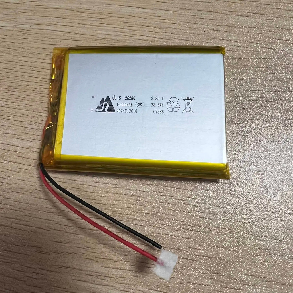 เซลล์ลิเธียมโพลิเมอร์แรงดันสูง 126280 3.85V 10000mAh มีวงจรป้องกัน แรงดันเต็ม 4.4V