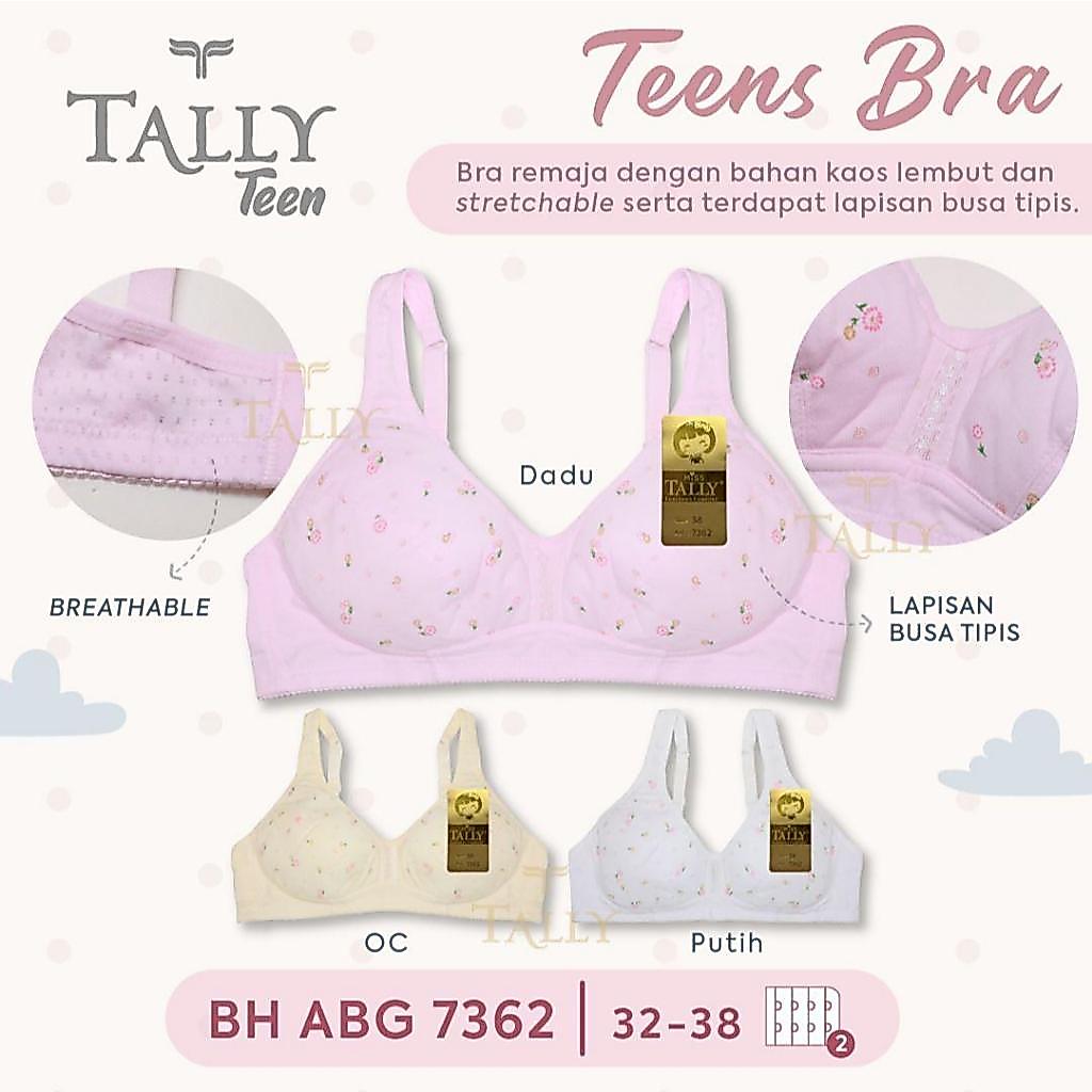 BH MINISET TALLY 7362 FLOWER MOTIF - TALLY BRA BH TEENAGER ABG 7362 I CUP AI โฟมไม่มีลวด I ขนาด 32 -