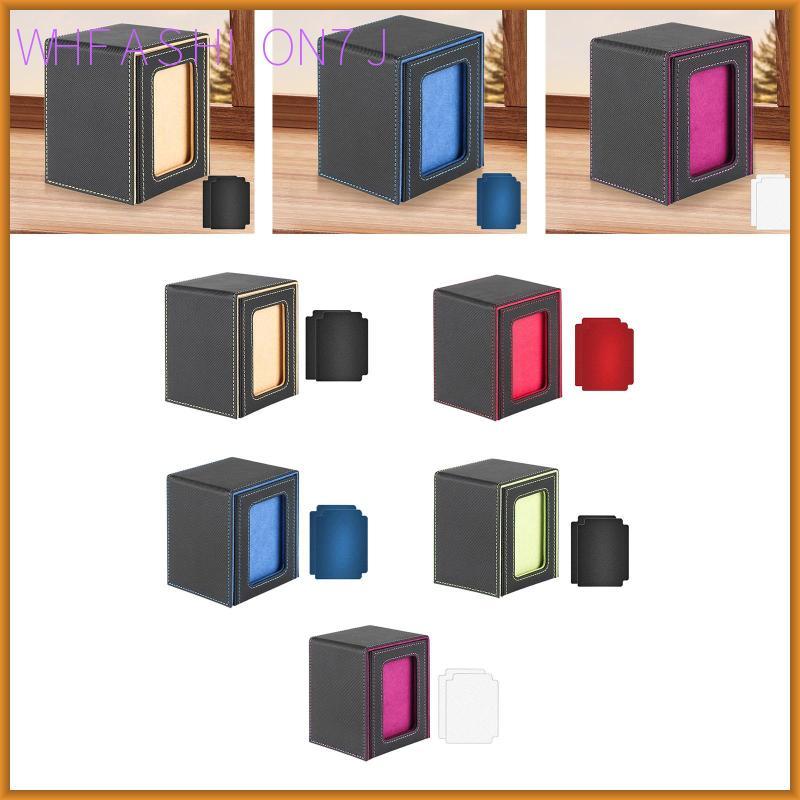 [whfashion7j] Card Storage Case Large Trading Card Deck Box Holder Organizer Display Collectible Gam