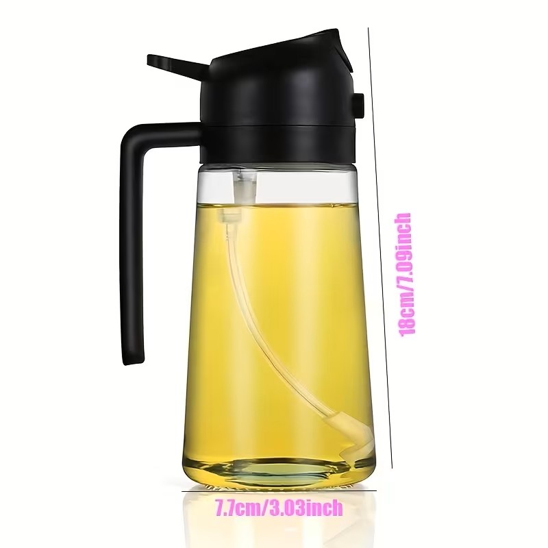 [พร้อมส่งด่วน ส่งทันที] ขวดสเปรย์น้ำมันทำอาหาร ในครัวเรือน 2-in-1น้ำมันมะกอก 470ML