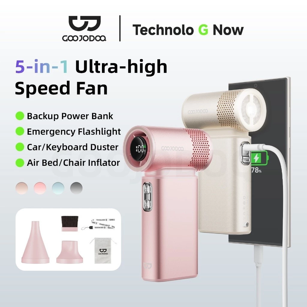 GOOJODOQ GFS015 Handheld Fan Ultra High-speed Portable Fan 8000 mAh Outdoor All-in-One Fan-Accessories included