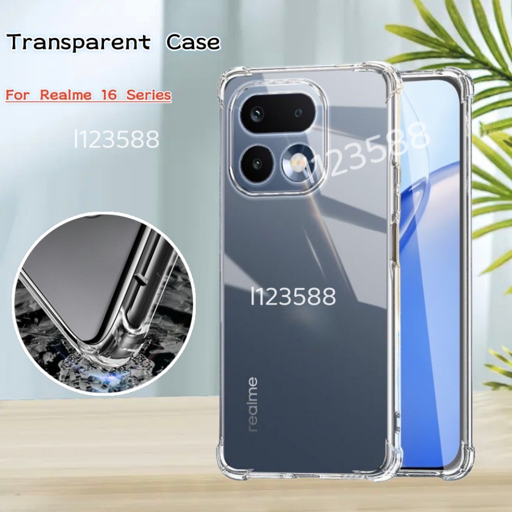 สําหรับRealme16T 5G 2026 กันกระแทกถุงลมนิรภัยสําหรับRealme 16 Pro Plus T 16T 16Pro 16Pro + 16ProPlus Realme16 Realme16proเคสโทรศัพท์ซิลิโคนนุ่มโปร่งใสปกหลัง