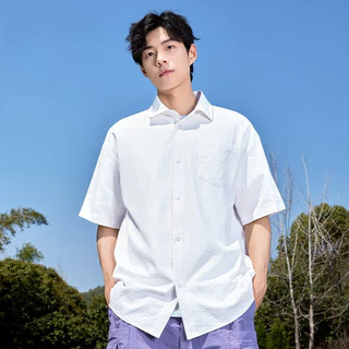 HAICOO เสื้อเชิ้ตผู้ชาย ไซส์ใหญ่ เย็นสบายผิว ซักเครื่องได้ มินิมอล ใส่สบายไม่ร้อน แฟชั่นชายชิลๆ