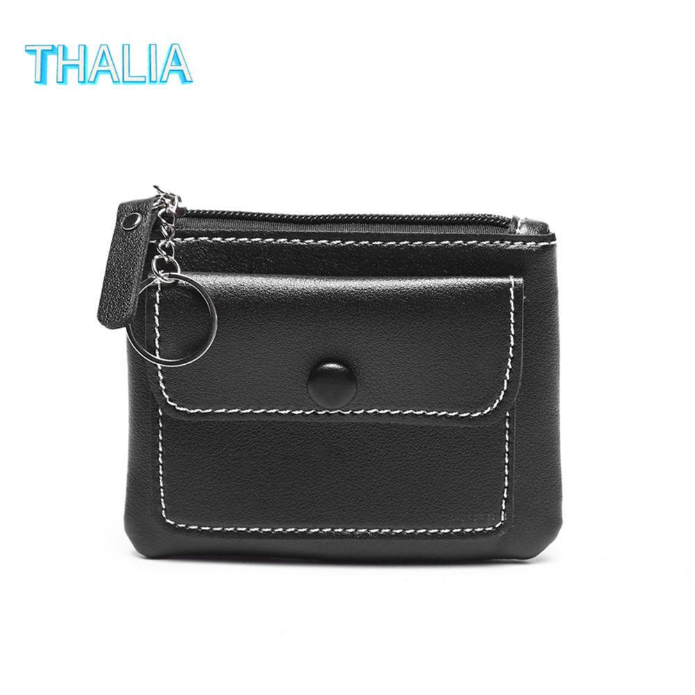 ทาเลีย‌ กระเป๋าสตางค์ Key Chain PU Leather Women Fashion Short Purses