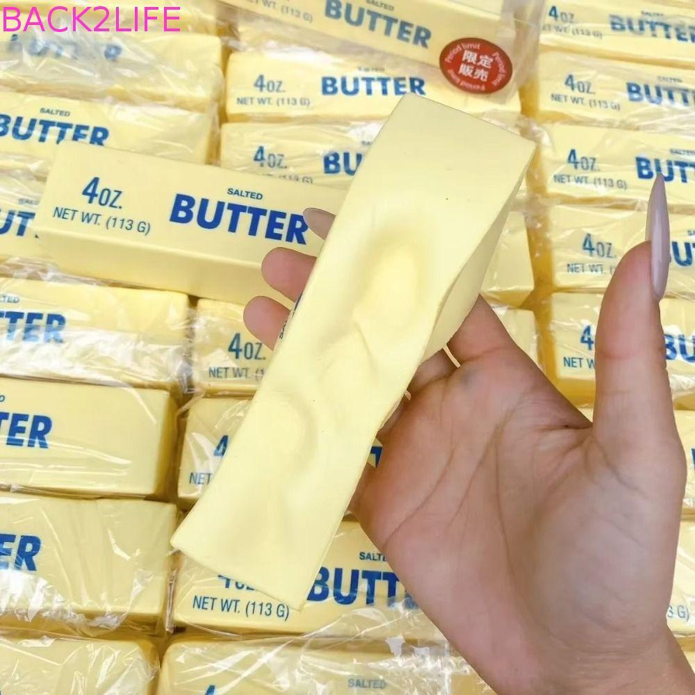 BACK2LIFE Soft Slow Rebound Butter Stick, Anti Stress Release Hand Butter Stick บีบของเล่น,แบบพกพา Sensory ยืดผ่อนคลายของขวัญสมจริง Butter Sticks สําหรับ