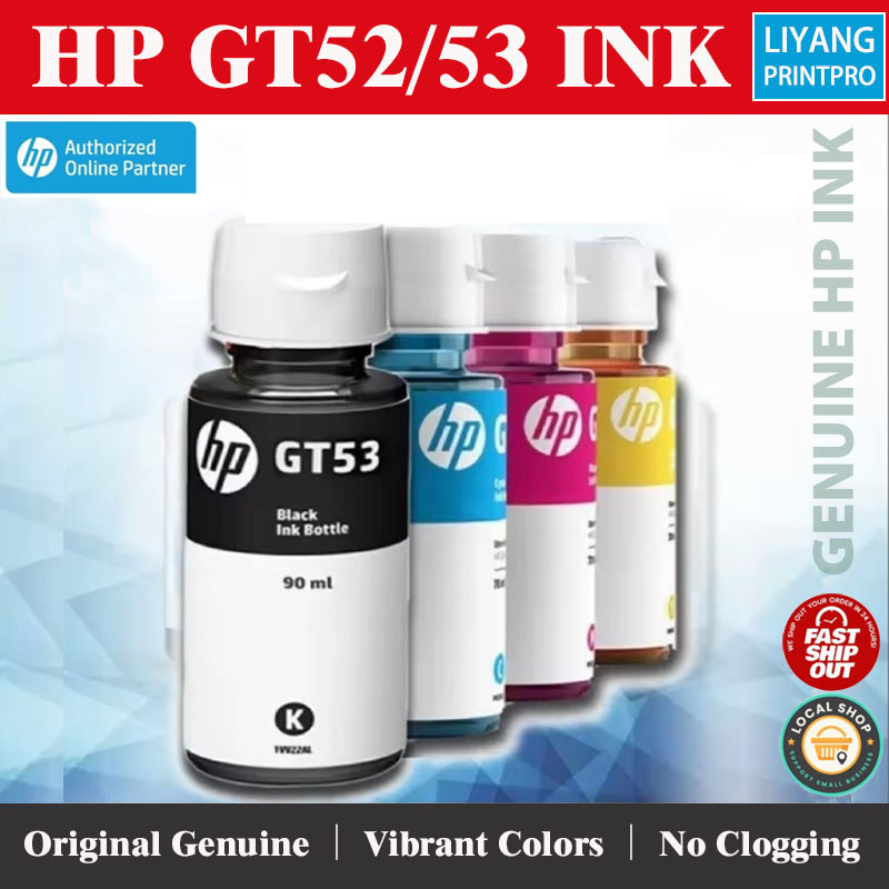 Original HP GT53 GT52 ขวดหมึกสําหรับ Deskjet GT5810 GT5820 สมาร์ทถัง 500 515 615 720 750 ถังหมึก