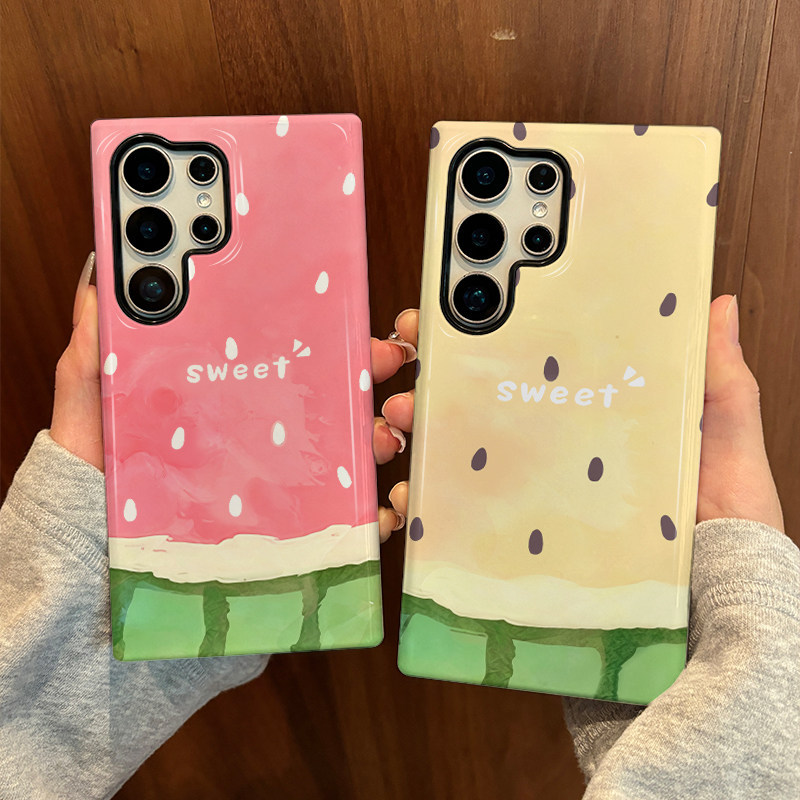 เคสแตงโมเนื้อสีแดง s26ultra เหมาะสําหรับ Samsung s26 s22u s23 plus s23FE s24 s25 plus A55 A56 A36 เคสโทรศัพท์มือถือ