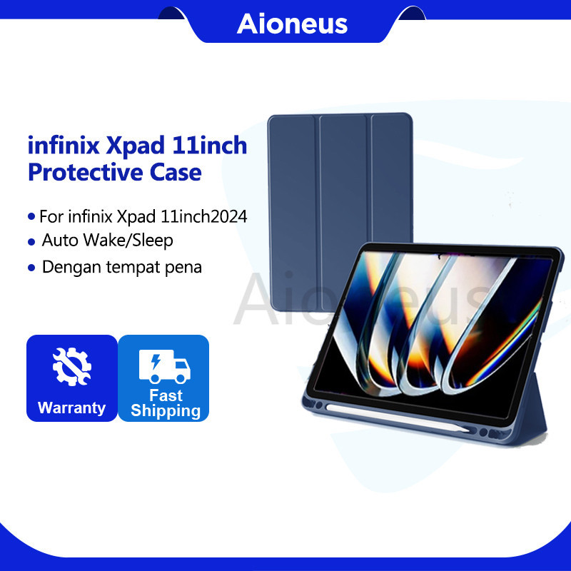 ไอโนนัส | เคส Infinix Xpad 11 นิ้ว Infinix Xpad 2024 หนัง PU ฝาครอบป้องกันขาตั้งแท็บเล็ต