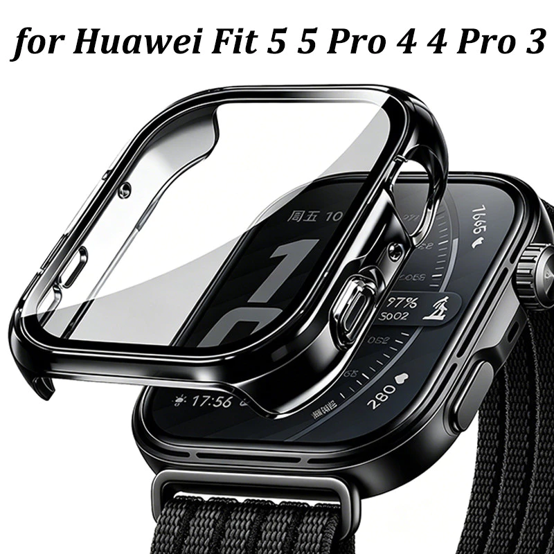 กระจกนิรภัย Hard PC สําหรับ Huawei Watch Fit 5 4 3/Huawei Watch Fit 5 Pro/4 Pro Anti Gores เปลือกกันชนหน้าจอ Protecor ฝาครอบอุปกรณ์เสริม