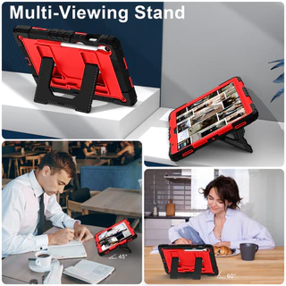 เหมาะสําหรับ iPad 12th A19 2026/11th A16 Air 11 13 M2/M3/M4 AIR4 /AIR5 10.9 Mini6 Mini7 3-in-1 เคสกันกระแทกและทนต่อการตกพร้อมสายคล้องไหล่แบบพกพามือถือ