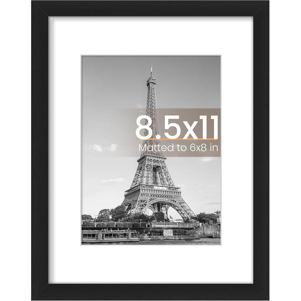 Upsimples 8.5 By 11 กรอบรูป, ภาพแสดง 6x8 พร้อมเสื่อหรือ 8.5 x 11 โดยไม่ต้อง, กรอบรูปแขวนผนัง, , 1 แพ