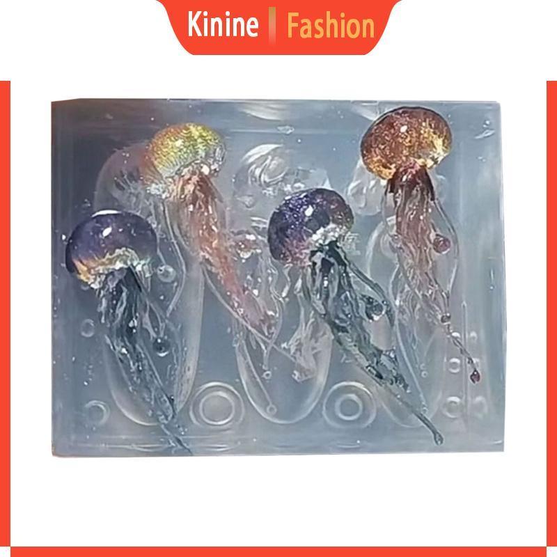 KIN Creative Jellyfish Nail Art Moulds แม่พิมพ์ซิลิโคนหยดตกแต่งเล็บแม่พิมพ์เล็บที่ไม่ซ้ํากัน Moulds ซิลิโคน Mate