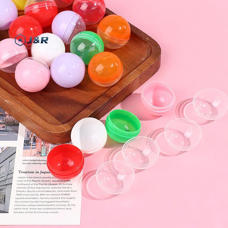 J & R> 50ชิ้นมินิ32มม.โปร่งใสแคปซูลพลาสติกของเล่นSurprise Ballขนาดเล็กคอนเทนเนอร์ทําสิ่งที่รุ่นGashaponของเล่น