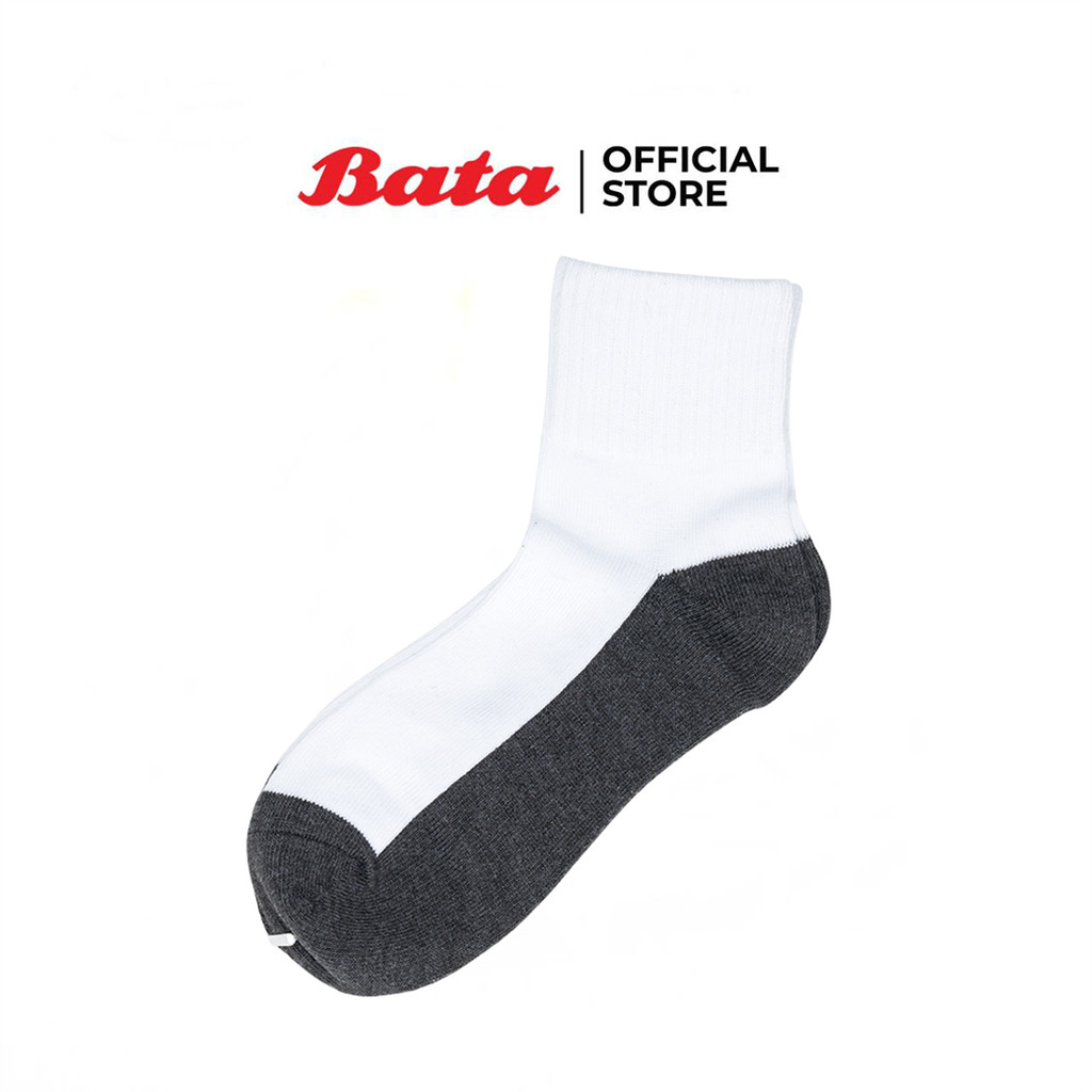 Bata บาจา ถุงเท้านักเรียนข้อสั้น เด็กอายุ 7 - 9ปี แพค 3 คู่ ลายมิคกี้เม้าส์ Unisex สีขาว รหัส 9541334