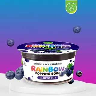 ไข่มุกป๊อป รสบลูเบอร์รี่ Popping Boba Blueberry ท็อปปิ้งเครื่องดื่มชาและโซดา แต่งหน้าขนม ขนาด 130 กรัม ตรา ทีอีเอ