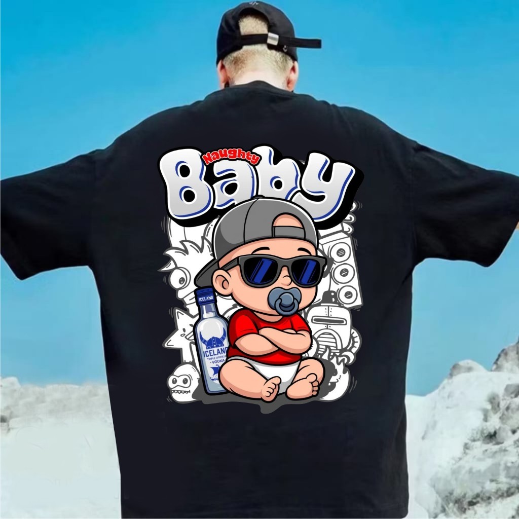 TEE CORNER / / เสื้อยืดสีดํา JAPANESE BABYPUNK / DISTRO / PREMIUM / JUMBO T-SHIRT / TSHIRT / UNISEX 