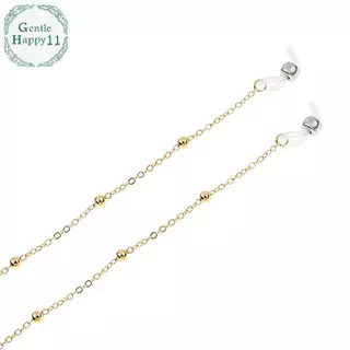 GentleHappy ใหม่ผู้หญิงทองแว่นตาโซ่แว่นตากันแดดอ่านลูกปัดแว่นตาสาย Ne เชือก TH