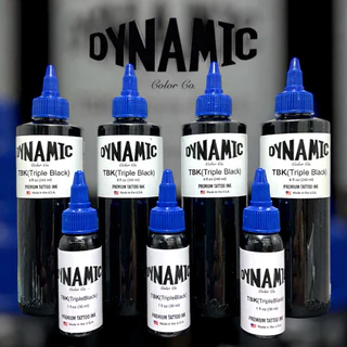 DYNAMIC TBK (Triple Black) หมึกดำ3เท่า หมึกสัก สีดำที่สุด หมึกสักลายแท้ BLK 1Oz 8 Oz 🇺🇸นำเข้าจาก อเมริกา หมึกแท้100%