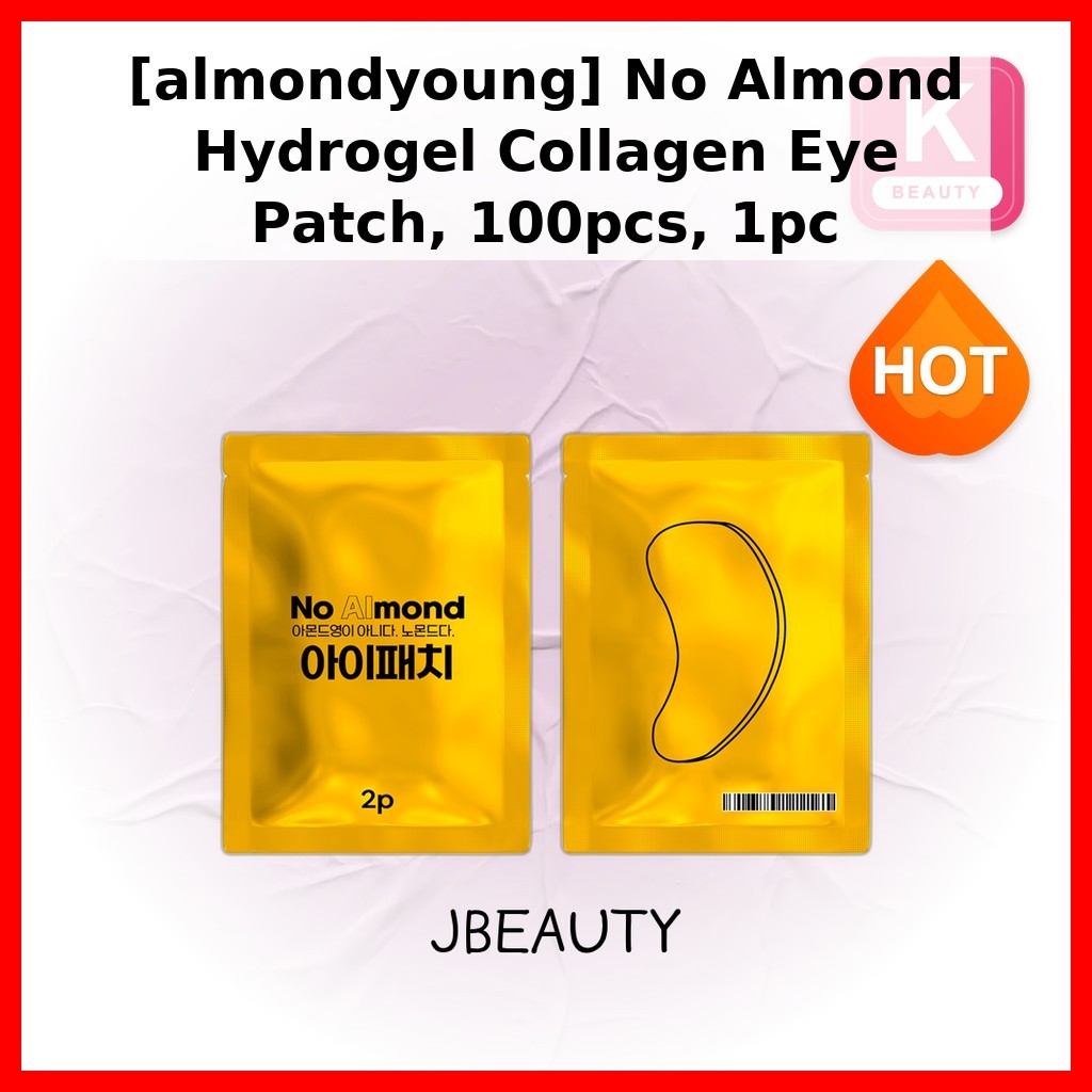 [almondyoung] No Almond Hydrogel Collagen Eye Patch 100 ชิ้น 1 ชิ้น / Korean Eye Patch / Collagen In