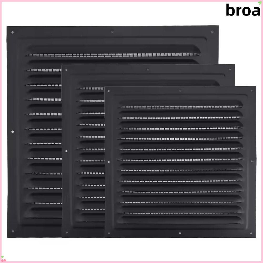 ฝาครอบระบายอากาศ BROA, แผ่นช่องลมระบายอากาศระบบทําความร้อน ระบายอากาศ, ขนาด 100/150/200/250/300/400 มม. และ 200x300 มม./200x400 มม. ฝาครอบตะแกรงแอร์ พร้อมแผ่นกรองแมลง