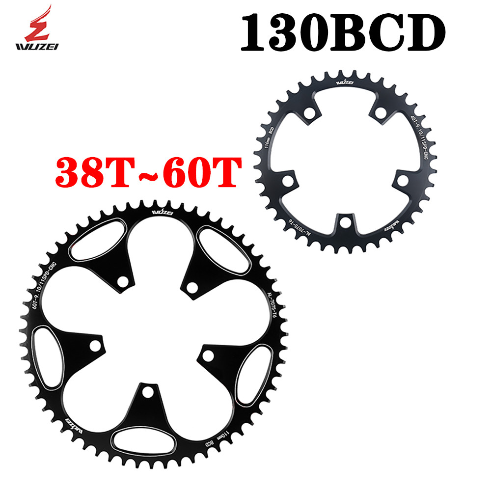 วูซอิ 130 BCD จักรยาน Chainring แคบกว้างดาว 38 40 42 44 46 48 50 52 54 56 58 60T 130BCD AL7075 Sprocket สําหรับจักรยานเสือหมอบ