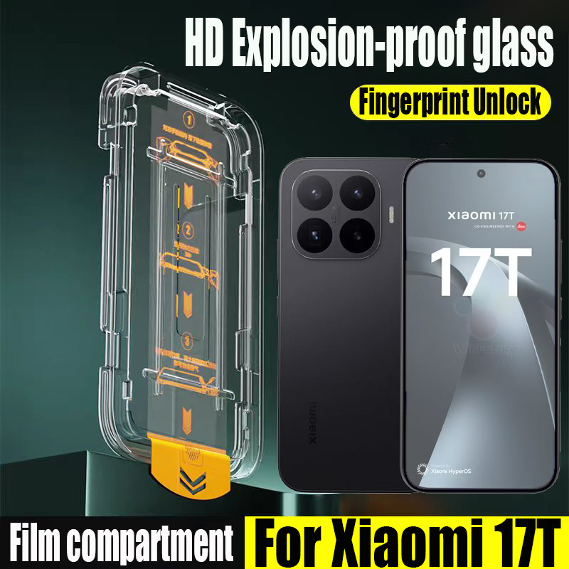 1- 2 ชิ้น Simple Paste HD กระจกนิรภัยป้องกันหน้าจอสําหรับ Xiaomi 17T 15T 14T Pro 5G ป้องกัน Flim