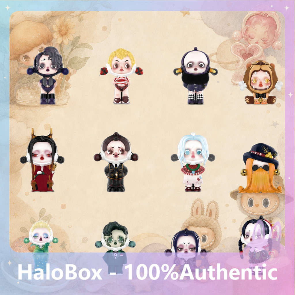 POPMART SKULLPANDA Adams Family Series Mystery Box เครื่องประดับของแท้