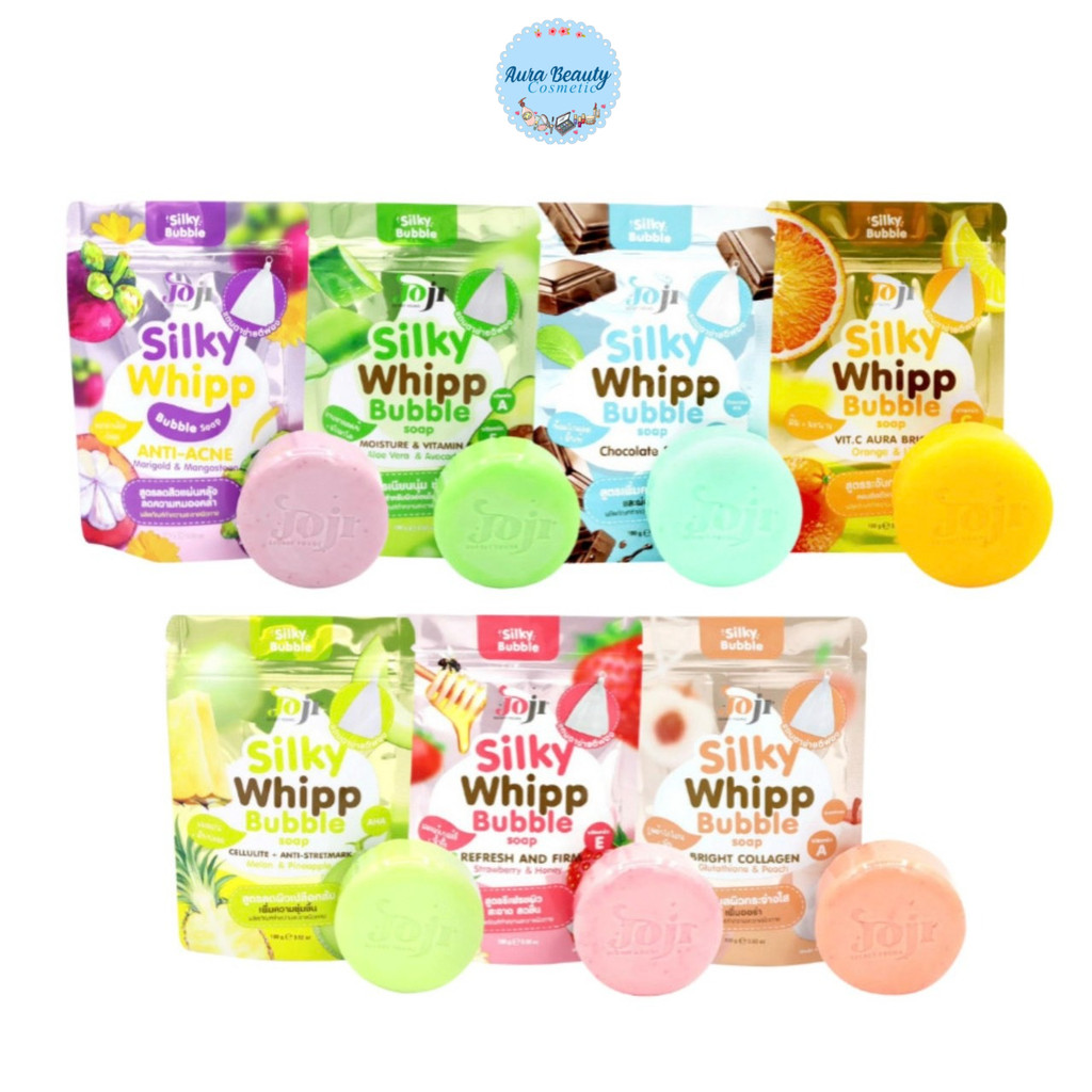 Joji Silky Whipp Bubble Soap โจจิ ชิลกี้ วิป บั๊บเบิล โซป สบู่ 7 สูตร