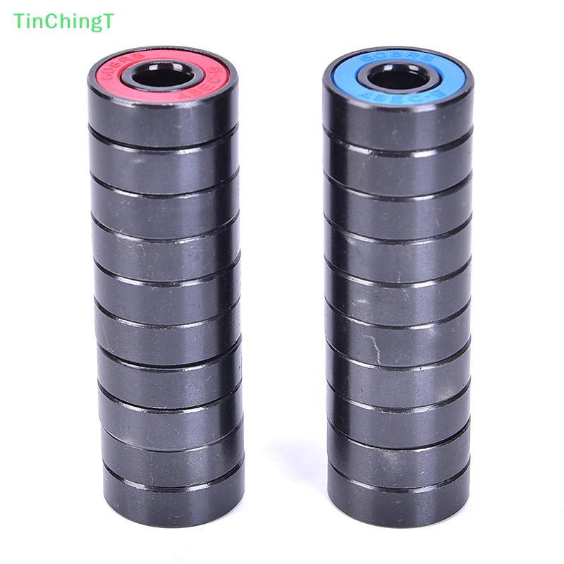 [TinChingT] 10 ชิ้น/เซ็ต 608 2RS Bearing Deep Groove Steel Sealed Ball Bearings 608RS 608-2RS [ใหม่]