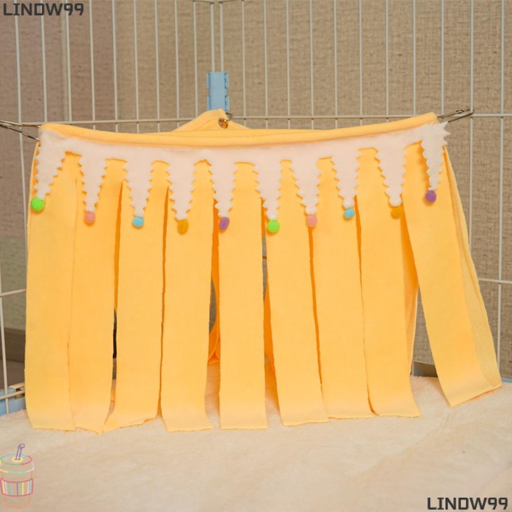 LINDW Cage Accessories, Hide Guinea Pig Corner Hideout, Corner Hamster Fleece Peekaboo Toys