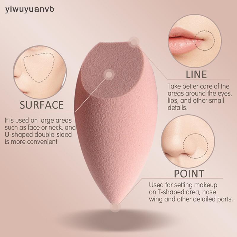 Yiwuyuanvb] 1PC พัฟแต่งหน้าไมโครไฟเบอร์กํามะหยี่ฟองน้ําแต่งหน้าเครื่องปั่นผงฟองน้ําไข่รูป Foundation คอนซีลเลอร์ครีม Face เครื่องสําอางใหม่