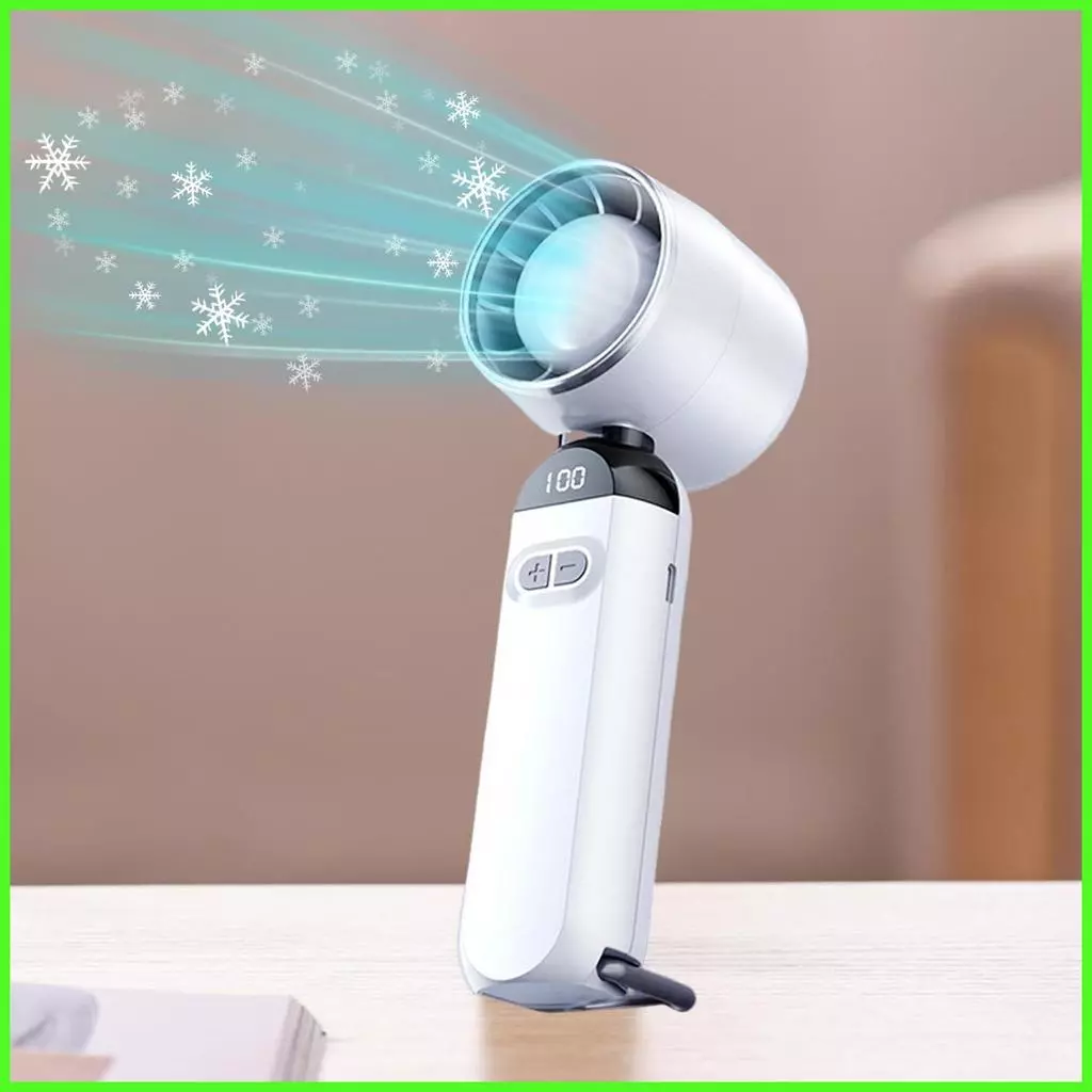พัดลมพกพา Bladeless 100 Speed ชาร์จไฟได้ สำหรับแคมป์ปิ้ง chunimmy thumbnail 9
