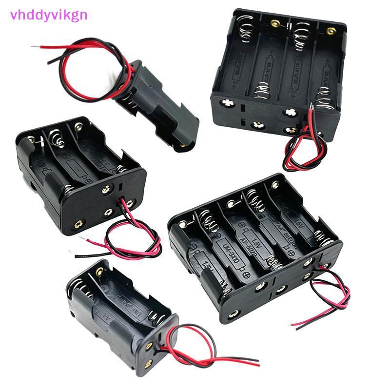 VHDD AA แบตเตอรี่ AA กล่องแบตเตอรี่ 1/2/3/4 ช่อง AA แบตเตอรี่ 14500 AA กล่องเก็บ DIY พร้อมตะกั่ว Ser
