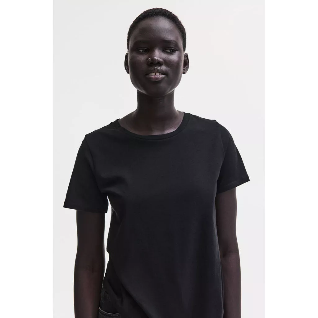 H&M(เอชแอนด์เอ็ม) เสื้อยืดคอตตอน ผู้หญิง 1270848_3