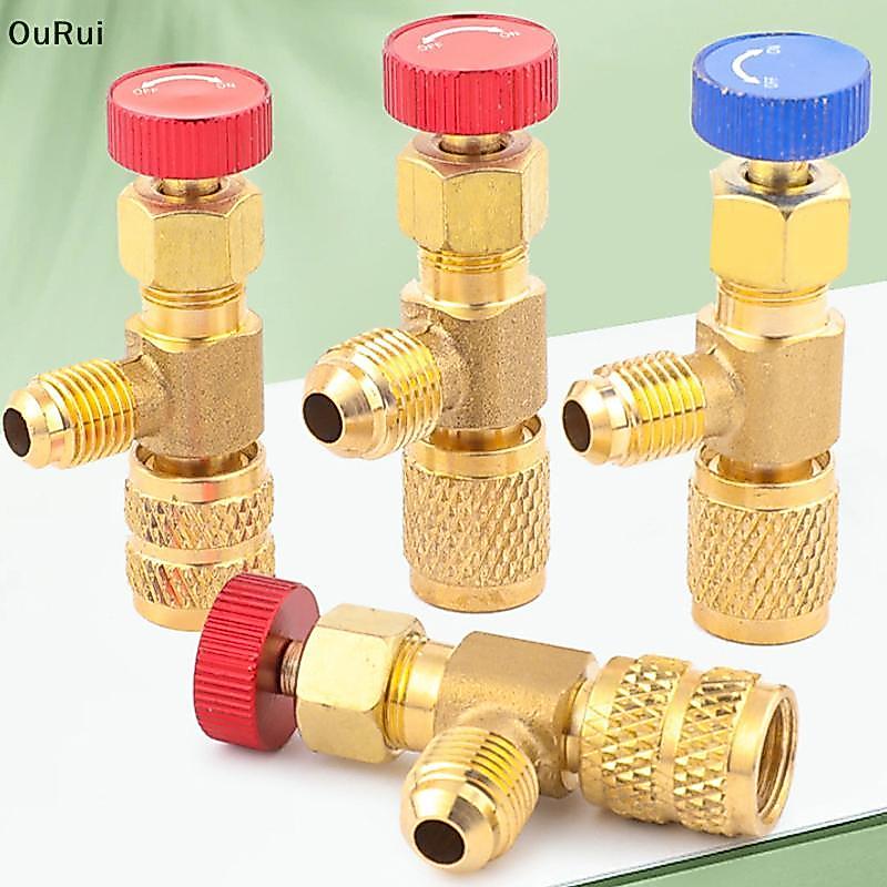[B&C] 1 ชิ้น R410A R22 เครื่องปรับอากาศสารทําความเย็น 1/4 "อะแดปเตอร์ความปลอดภัยของเหลววาล์วความปลอดภัยเครื่องปรับอากาศซ่อมและฟลูออไรด์ {th}
