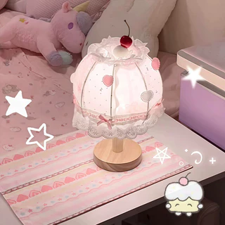 โคมไฟห้องนอน เค้กเชอร์รี่ไฟกลางคืนขนาดเล็ก การปรับแสงสามแบบ ของขวัญวันเกิด น่ารัก