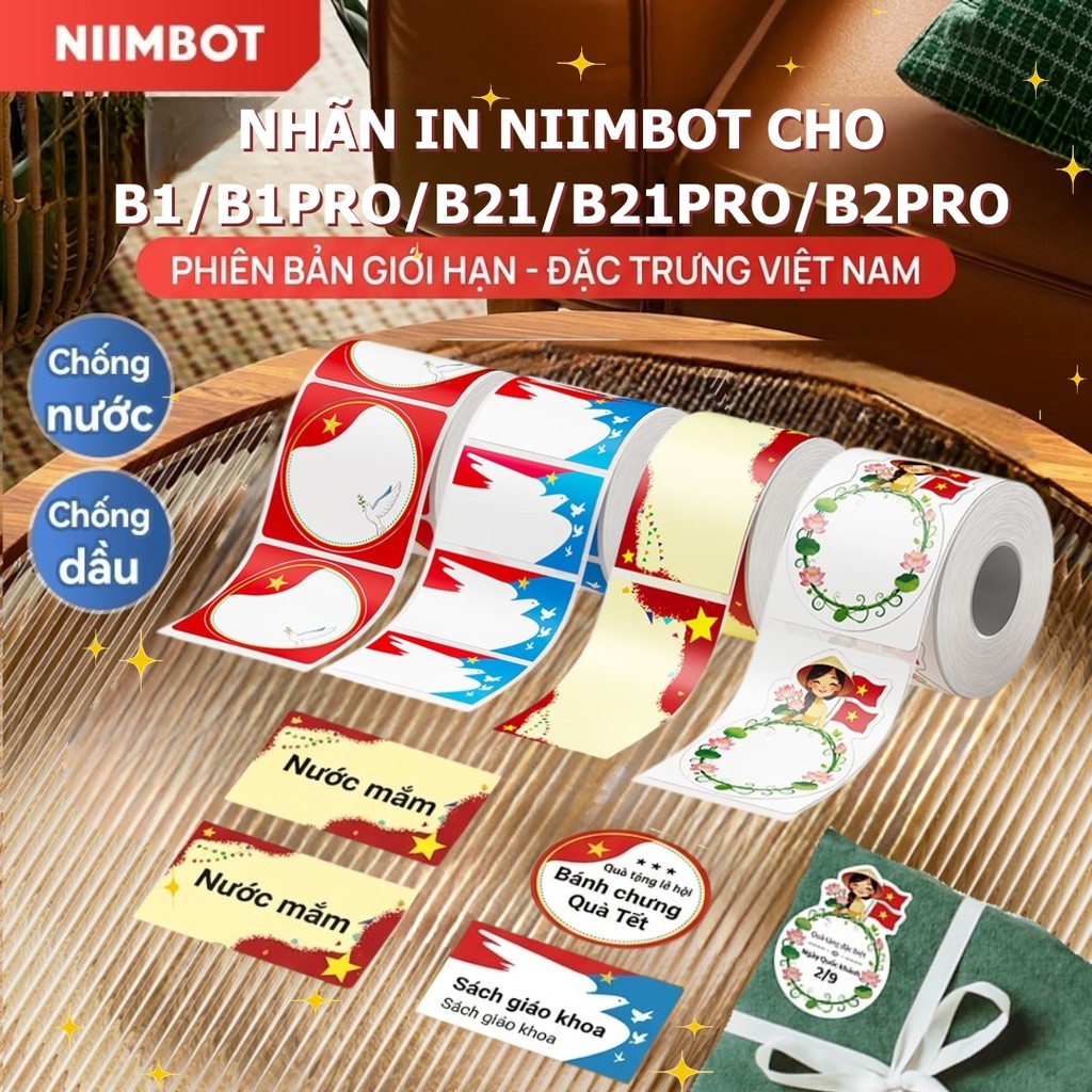 Niimbot B1/B1Pro/B21/B21Pro/B2Pro_VIETNAM EXCLUSIVE_คอลเลกชั่นฉลากดีไซน์จํากัดสําหรับเทศกาลเวียดนาม