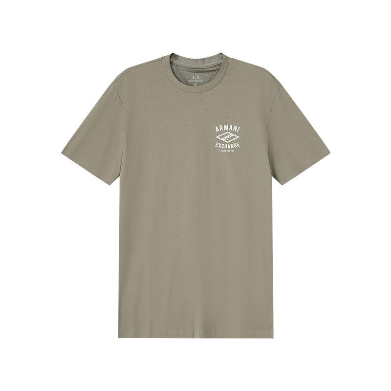 Armani Armani AX เสื้อยืดแขนสั้นผู้ชาย Cotton AX คอกลม สีเงิน ห้างสรรพสินค้าไทย 300095