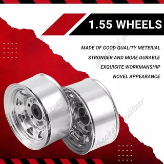 4PCS 1.55 โลหะ Beadlock ล้อขอบ Hub สําหรับ 1/10 RC Crawler รถ Jr 90069 D90 CC01 LC70 MST